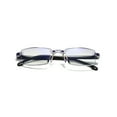 thumbnail image 1 of 1 Pair Mens Rectangular Rimless Blue Light Blocking Reading Glasses Unisex Readers +4.00, 1 of 6