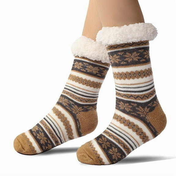 1 Pair Mens Slipper Socks: Syphoria Fuzzy Socks Cozy Warm House Socks Indoor Thermal Socks, Non Slip Plush Fleece Socks Size 9-12
