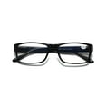 thumbnail image 1 of 1 Pair Mens Unisex Blue Light Blocking Reading Glasses Black Spring Hinge Readers +2.75, 1 of 6