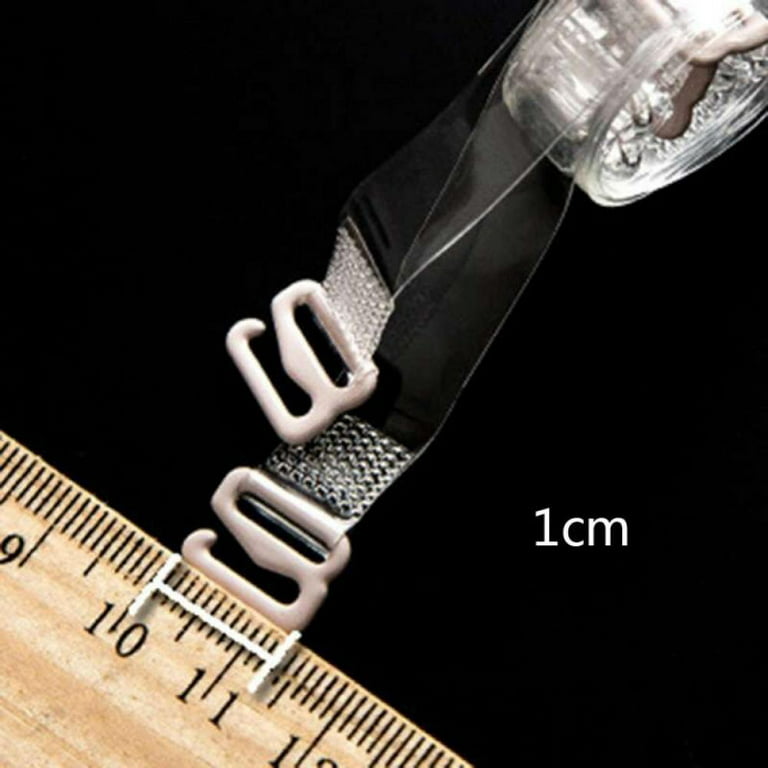 1 Pair Metal Buckle Lady Bra Straps Belt Elastic Transparent Silicone Bra  Straps Adjustable Baldric Intimates Accessories A 