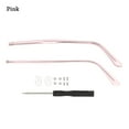 thumbnail image 1 of 1 Pair Metal Eyeglasses Anti-Slip Universal Spectacle Frame Replacement Leg Glasses Arm Eyewear Accessories PINK, 1 of 1