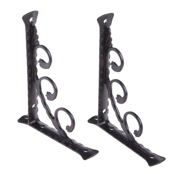1 Pair Metal Floating Shelf Brackets Wall Mounted Brackets for Table Work for Bench Bookcases Space