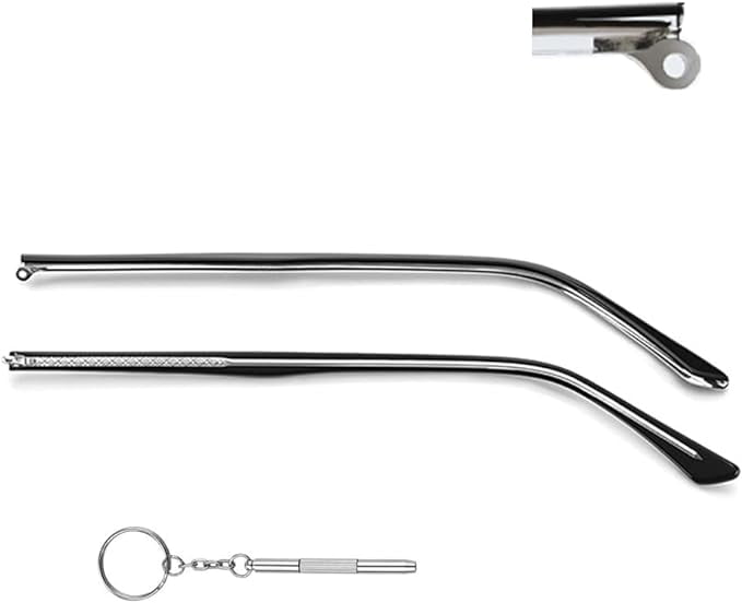 1 Pair Metal Glasses Replacement Arms Glasses Replacement Temple Black