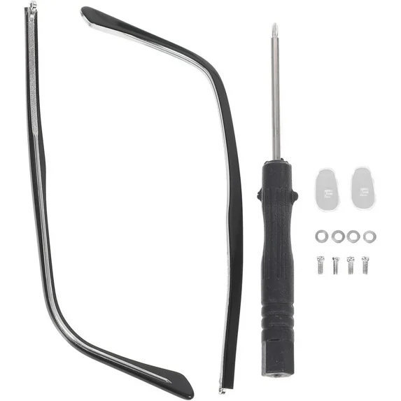 1 Pair Metal Glasses Replacement Temple, Eyeglass Arms Legs Replacement, Glasses Repair Kit Universal Glasses Arm Replacement Legs for Glasses, Sunglasses, Black