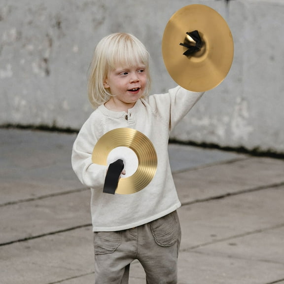 1 Pair Metal Hand Cymbals Clear Hand Cymbals Bright Sound Hand Cymbals School Performances Cymbals Band Practices Hand Cymbals