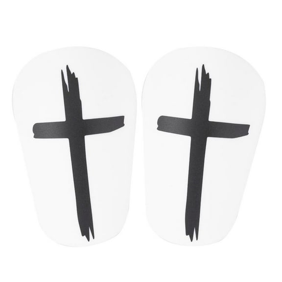 1 Pair Mini Soccer Shin Guards, Black & White Cross Shin Guards Extra Mini Shins Pads Protective Equipment Shins Guard, Youth Football Pads for Matches