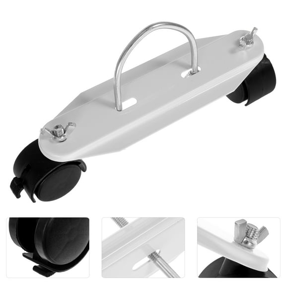 1 Pair Sturdy Radiator Caster Wheel Bracket for Mobile Heater Support with Swivel Wheels Replacement