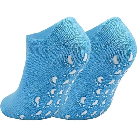 1 Pair Moisturizing Socks Overnight, Foot Spa Socks Gel Socks Moisture Enhancing Socks Cosmetic Moisturizing Socks for Dry Cracked Feet Blue