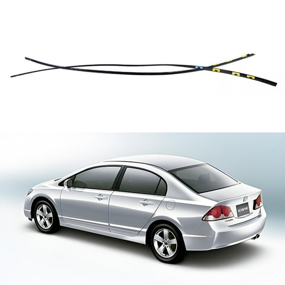 1 Pair Molding L&R Drip Side Set Compatible with Honda Civic 1.3L 1.8L 2.0L 2006 2007 2008 2009 2010 2011 73168-SNA-013 73158-SNA-013 Drip Side Molding