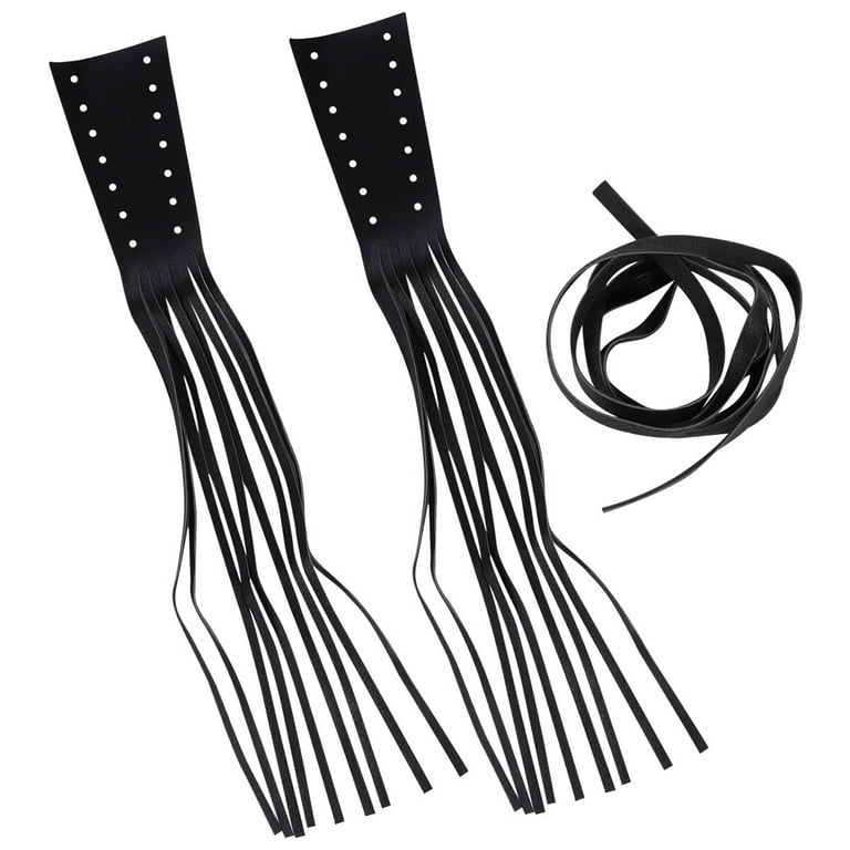 Motorcycle Universal Leather Handlebar Grip Tassel W/ Clutch - Foto 3