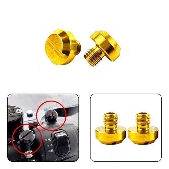 1 Pair Motorcycle E-Bike Universal M10 CNC Aluminum Mirror Hole Plugs Screw Cap