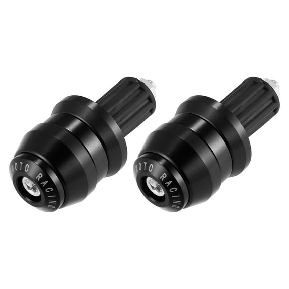 1 Pair Motorcycle Handlebar End Plugs 7/8" 22mm Handle Bar End Plugs Caps for Motorcycle Dirt Bike Scooter Black