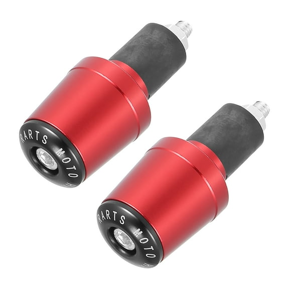 1 Pair Motorcycle Handlebar End Plugs 7/8" 22mm Universal CNC Aluminum Alloy for Motorcycle Scooter Red