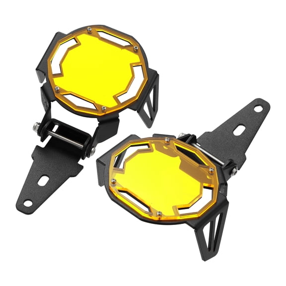 1 Pair Motorcycle LED Fog Light Protector Guards OEM Foglight Lamp Cover Fit for BMW R1200 F800R1250 F850 /GS Yellow