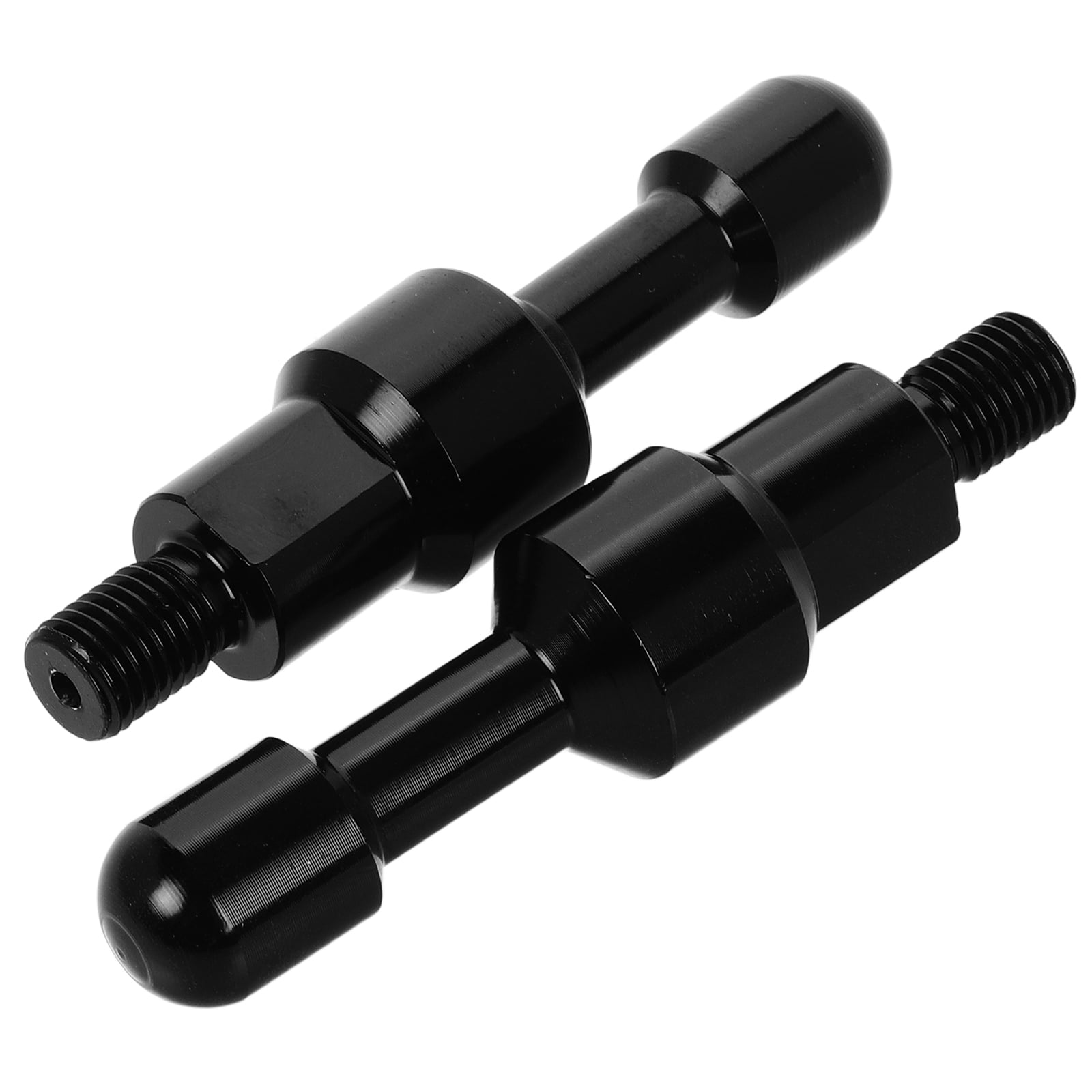GOOHOCHY Universal Motorcycle Rear View Mirror Adapter with Extended Screw Plugs for Modification 10mm Black Aluminum