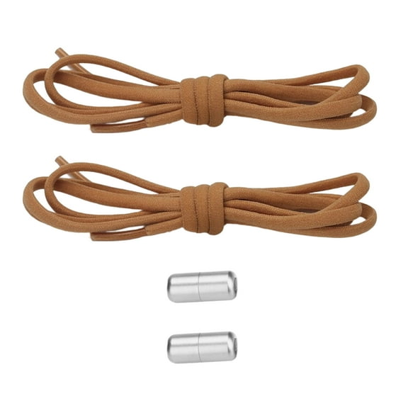 1 Pair Multipurpose Not Tie Shoelaces for Easy Wear and Removal Sneakers Elastic Shoe Laces Strings with Metal Aglets