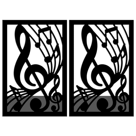 1 Pair Musical Note Metal Decorative Bookend