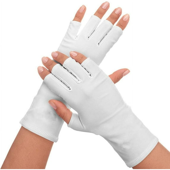 1 Pair Nail Gloves Uv Shield Gloves Fingerless Gloves Nail Art Dryer Tool Prevent Hand Sunburn for Manicure Gel Drying