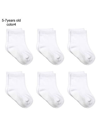 Cute Non Slip Floor Socks for Babies, Baby Trampoline Socks with Small Ears  - Warm and thick, Non Skid Soles - for Infants Toddlers  Kids(1Pair,0-5Years) 