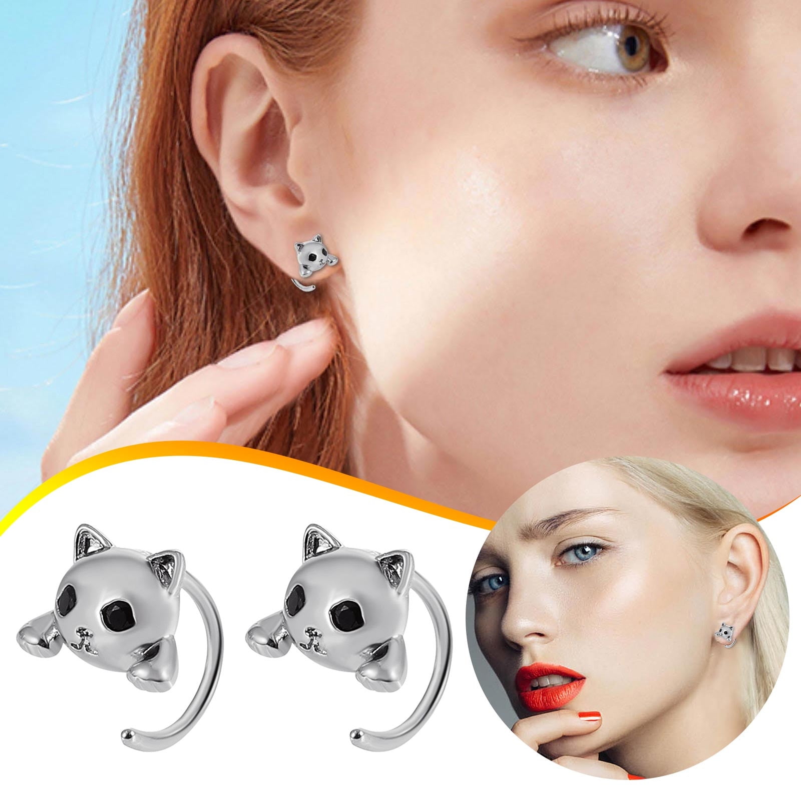 1 Pair New Women Earring Ear Stud Earrings Earrings Personality Student