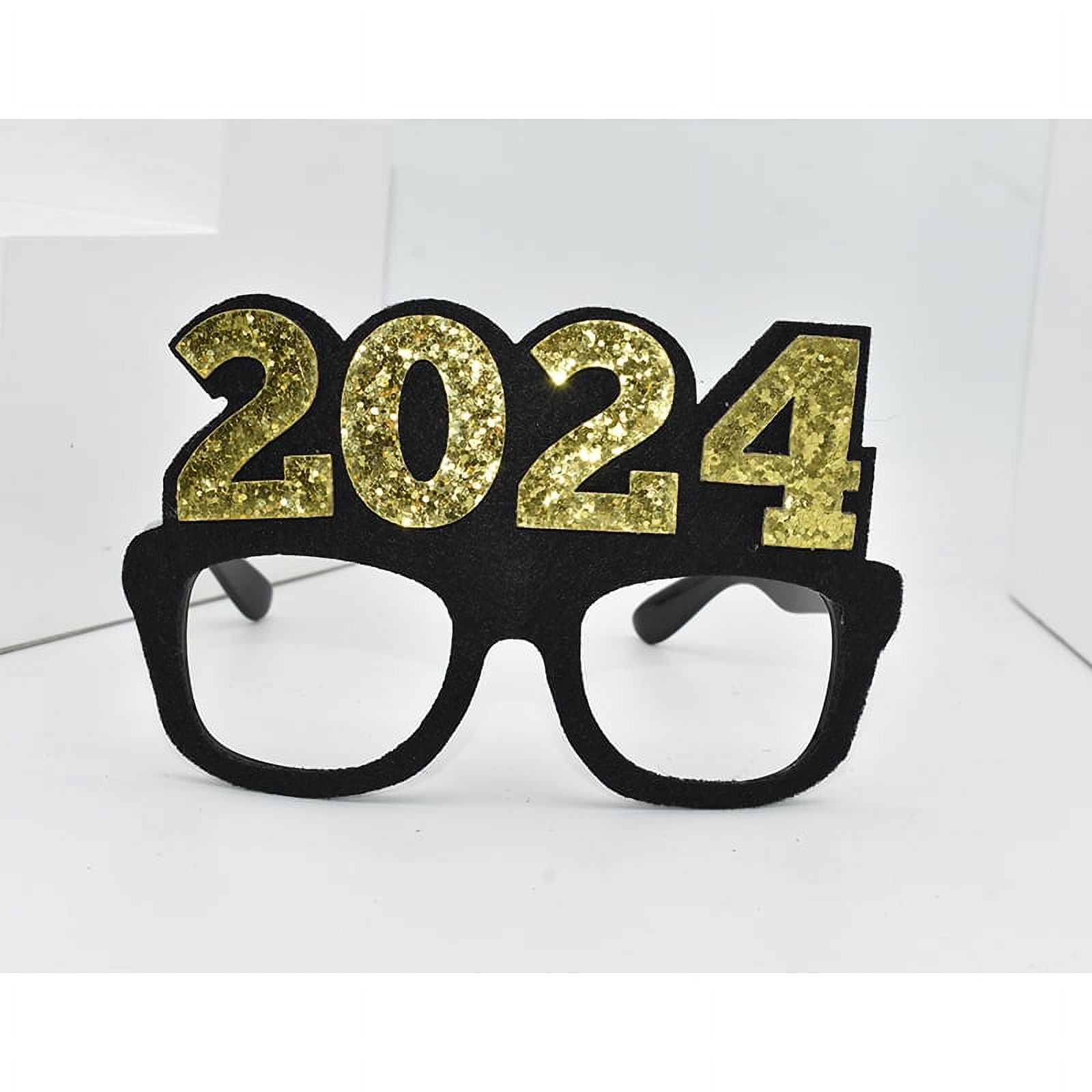 1 Pair New Years Glasses New Year Photo Booth Prop 2024 Funny Glasses