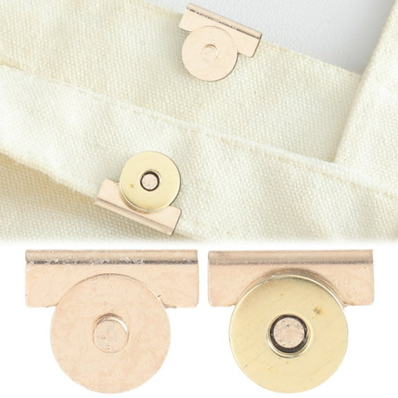 1 Pair No-Sewing Seamless Magnetic Snap Buttons,Magnetic Snaps, Magnetic Buttons Fastener ,Metal Magnetic Buckle Clasp Magnetic Purse Clasps for Purse Handbag Clothing Tote Bags DIY Crafts,Gold