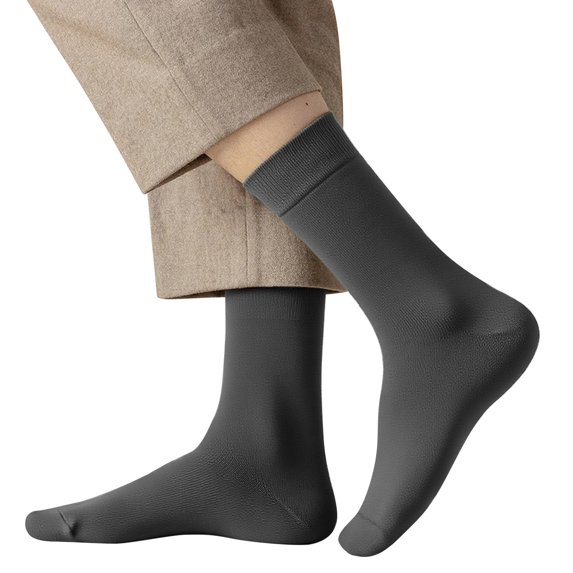 1 Pair Non Binding Loose Fit Ankle Socks Wide Thin Crew Socks with No Elastic Top for Men & Women Plus Size
