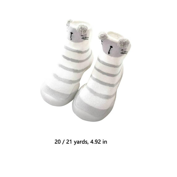 1 Pair Non-slip Baby Shoes, Slippers for Boys & Girls - Soft Rubber Grippers - Infant First Walking Shoes, 6-12, 12-18, 18-24 Months