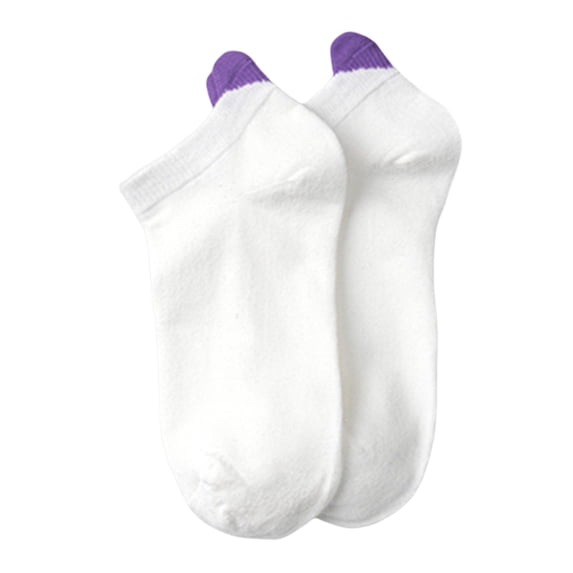 1 Pair Non-slip Elastic Low-tube Ankle Socks Cute Heart Stitching Girl Short Socks