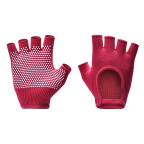 1 Pair Non-slip Yoga Gloves – Breathable Open Finger Grip Gloves for Pilates, Barre & Gym Workouts