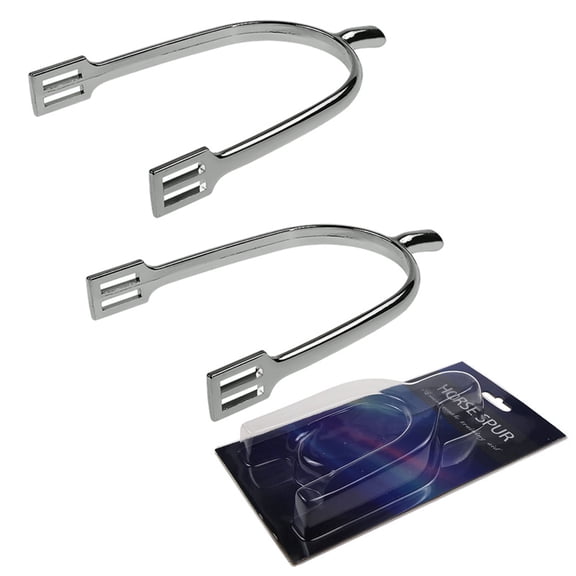 1 Pair Of Mens U Shape English Riding Spur Zincs Alloy Light Weight Design Hollows Star Head For Equestrians Training