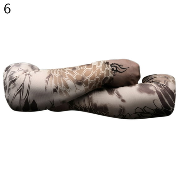 1 Pair Outdoor Sports Camouflage Anti-UV Breathable Elastic Cooling Compression Arm Sleeves