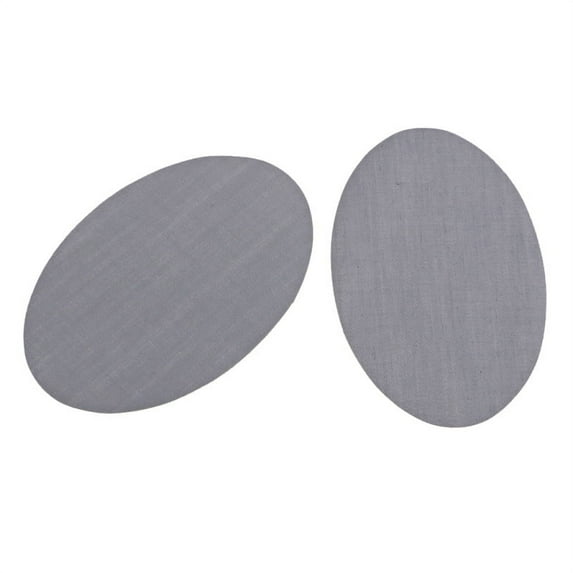 1 Pair Oval Knee Elbow Patches Sew on Patch Sewing Craft for Coat Jacket Jeans Pants, Grey