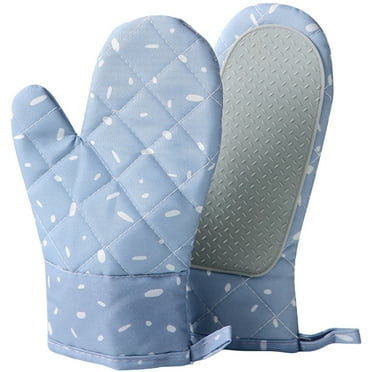 1 Pair Oven Mittens High Temperature Resistant Baking Gloves Kitchen Anti-slip Mittens