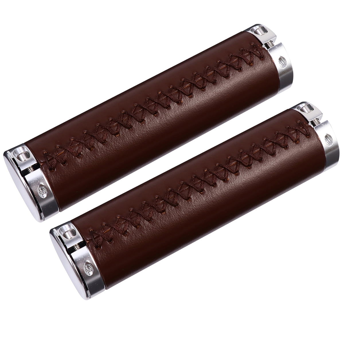 1 Pair PU Leather Handle Cover Handlebar Cover Hand Knitting Bike