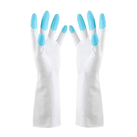 1 Pair PVC Kitchen Gloves - Reusable, Waterproof, and Protective for Cooking and Cleaning Safety
