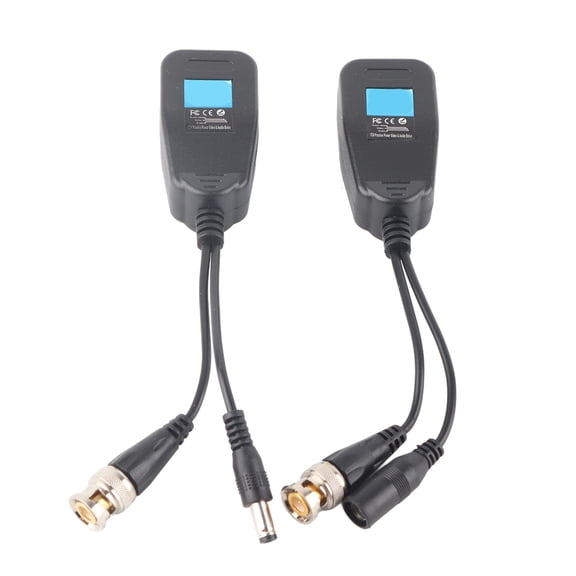 1 Pair Passive CCTV Coax BNC Video Power Balun Transceiver to RJ45 Connector