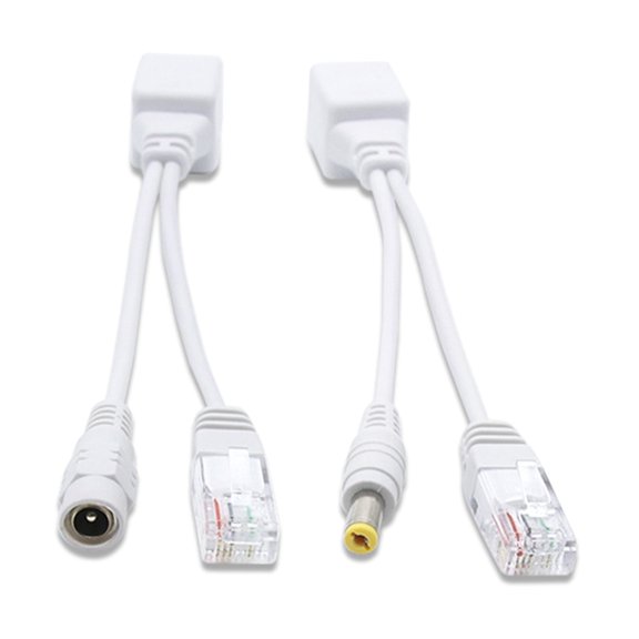 1 Pair Passive Power Over Ethernet Synthetize Splitting Adapter Set Standard RJ45 Port for Power Data Transmission
