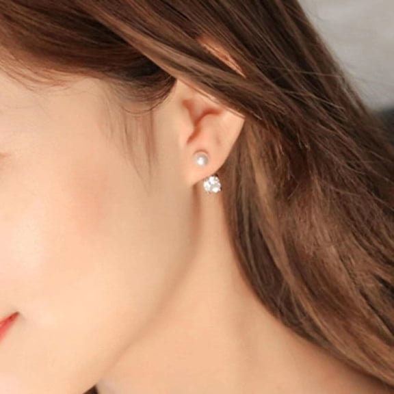 1 Pair Pearl Stud Earring Unique Design Earrings Creative Personal Earrings Trendy Simple Earrings for Women Christmas Birthday Festival Elegant Jewelry Gifts