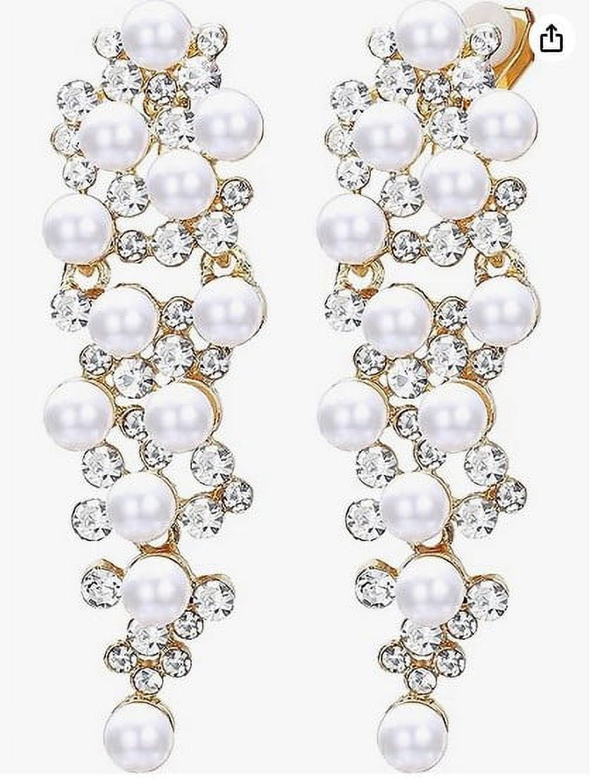 1 Pair Pearl Stud Earrings Statement Earrings Dangle Earring Studs ...