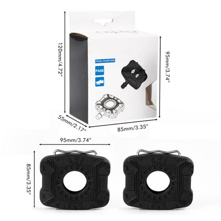 Pair Pedal Adapters Clipless Platform Pedal Adapters Converts