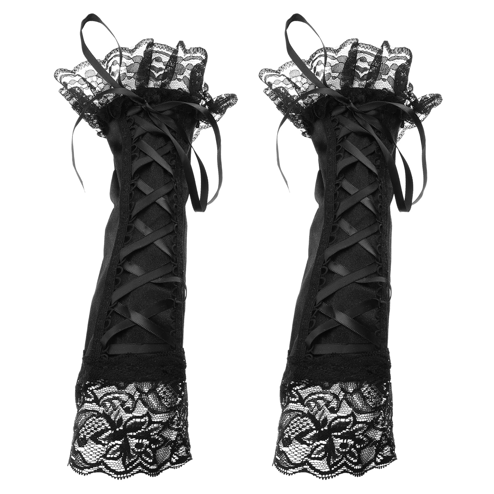 1 Pair Performance Dress Lace Sleeve Covers Party Lace Sleeve Covers