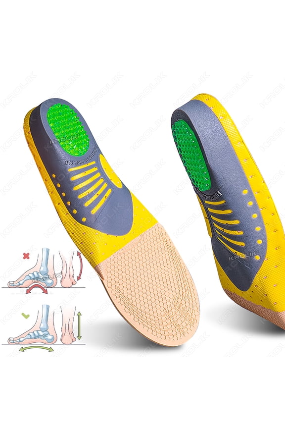1 Pair Plantar Fasciitis Orthotic Shoe Inserts Arch Support Gel Comfort Shoe Insoles Athletic Running Insoles For Women And Men
