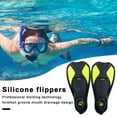 thumbnail image 1 of 1 Pair Plastic Diving Fins Swimming Training Fins Professional Snorkeling Flippers Short Blade Flippers Leg Strength Building Swimming Flippers for Unisex Adults, 1 of 8