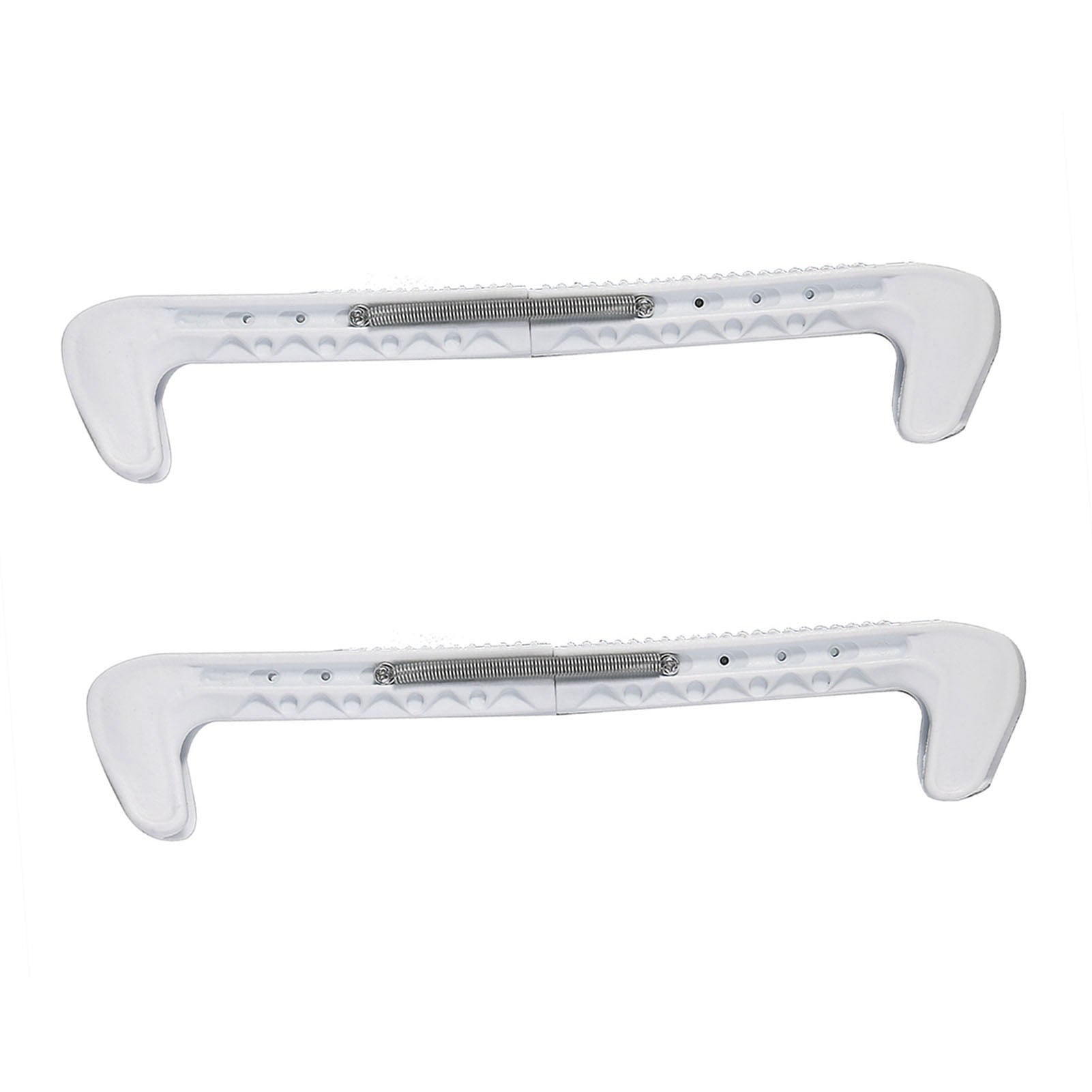 1 Pair Plastic Ice Skate Blade Protectors On Hard Concrete Ground