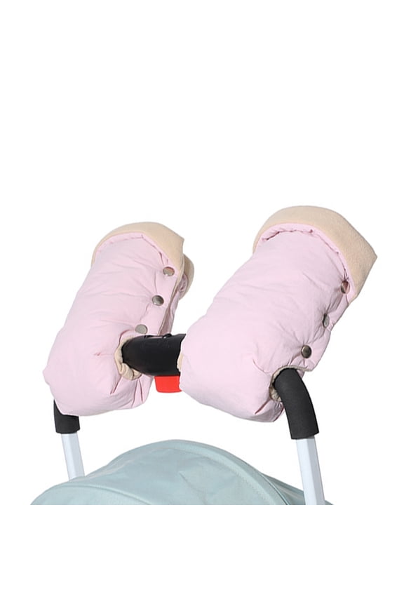 1 Pair Plush Lined Strollers Hand Muffs for Parents Water Resistant Windproof Baby Strollers Gloves Wide Compatibility