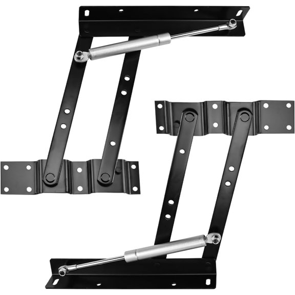1 Pair Pneumatic Spring Lift Mechanism for Coffee Tables Multi-Functional Folding Lifting Frame Heavy Duty Adjustable Furniture Brackets Table Height Adjuster Kit
