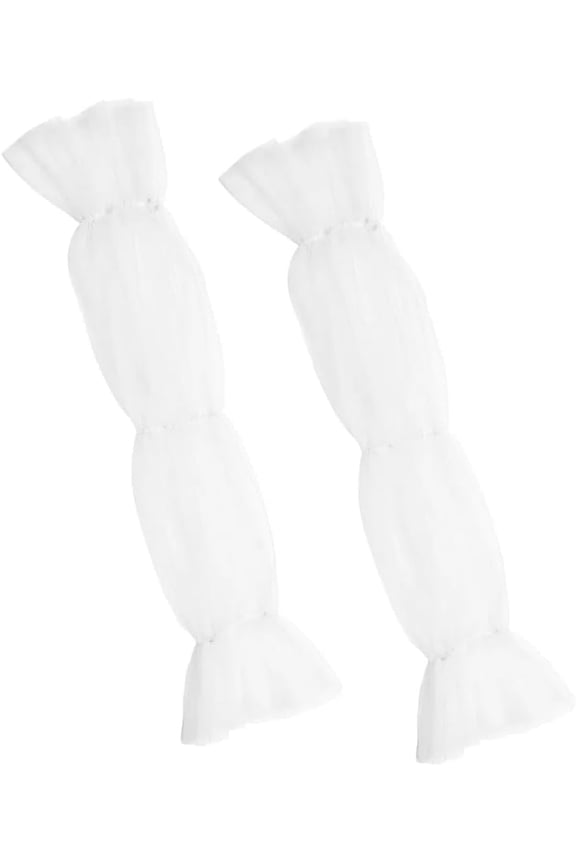 1 Pair Polyester Detachable Long Mesh Sleeves White Fingerless Gloves Sheer Gloves 59.5cm Long Bridal Arm Sleeves Women Long Lace Gloves for Wedding Dess Sweater Prom Opera Theme Party for DIY