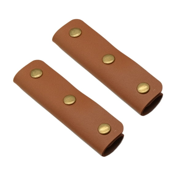 1 Pair Practical Leather Handbag Strap with Buckles Fashionable Handle Protector Sleeve for Commuting and Travel