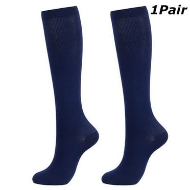 1 Pair Pressure Compression Socks Leg Support Stretch Compression Socks Knee High Stockings Socks for Men Women, Helps Circulation, Anti Fatigue Pain Relief